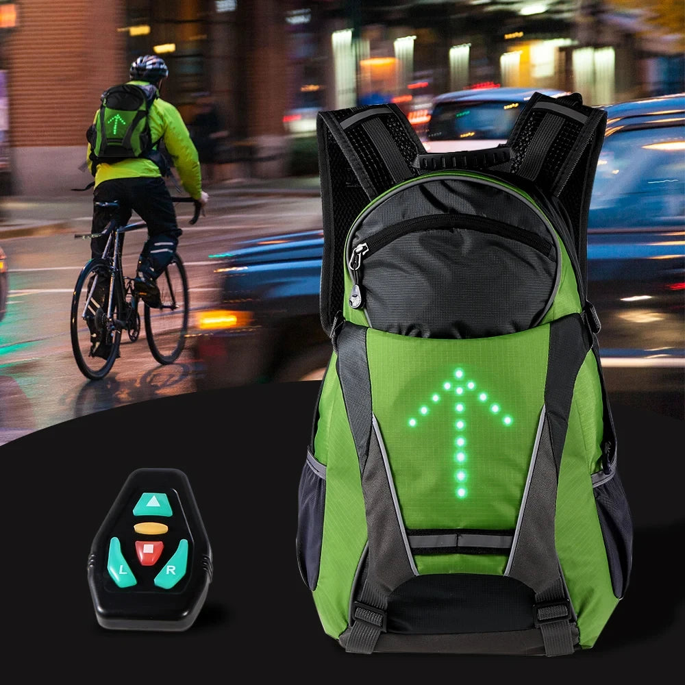 Reflective Cycle Backpack with LED Turn Signal