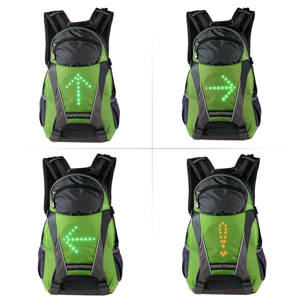 Reflective Cycle Backpack with LED Turn Signal