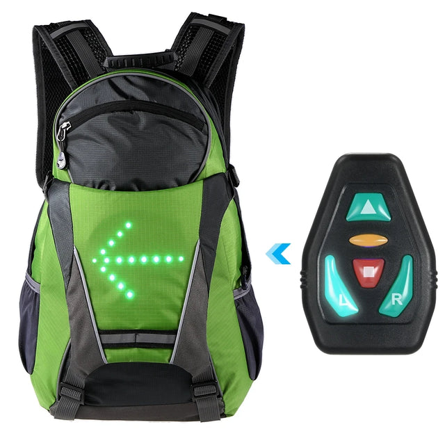 Reflective Cycle Backpack with LED Turn Signal