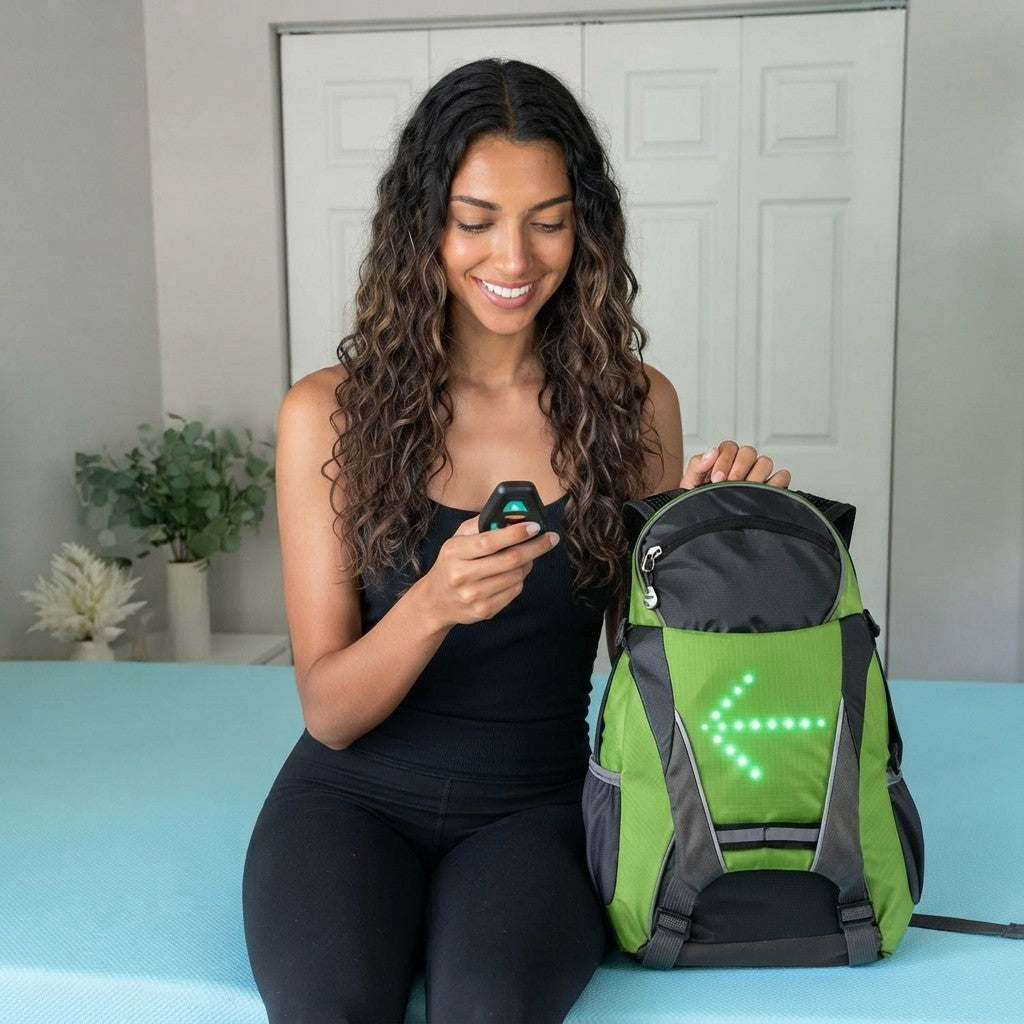 Reflective Cycle Backpack with LED Turn Signal